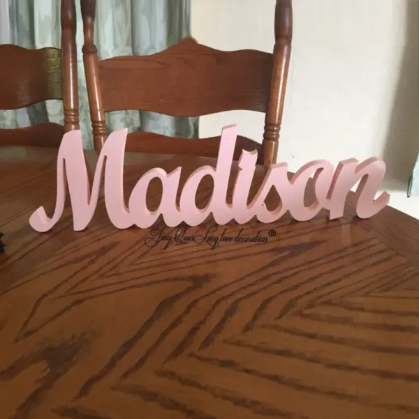 Personalized Baby Name Plaque – Custom Wooden Wall Art for Nursery, Kids’ Room, or Above Bed Decor