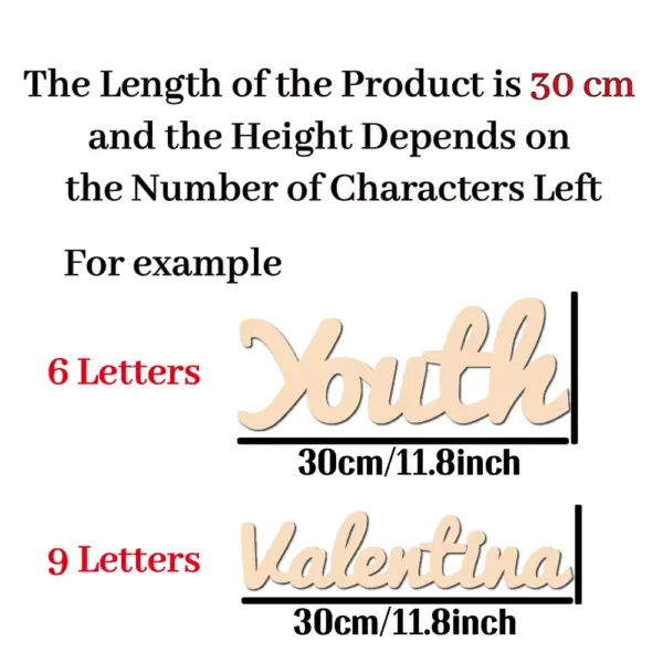 Custom Wooden Name Sign – 6mm Thick Personalized Wall Decor for Bedroom or Nursery | Double Layer Traditional Style Name Plaque - Image 4