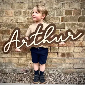 Personalized Custom Name Sign – Decorative Wooden Plaque for Weddings, Nursery, and Home Decor | Multiple Colors & Fonts, Perfect Baby Gift