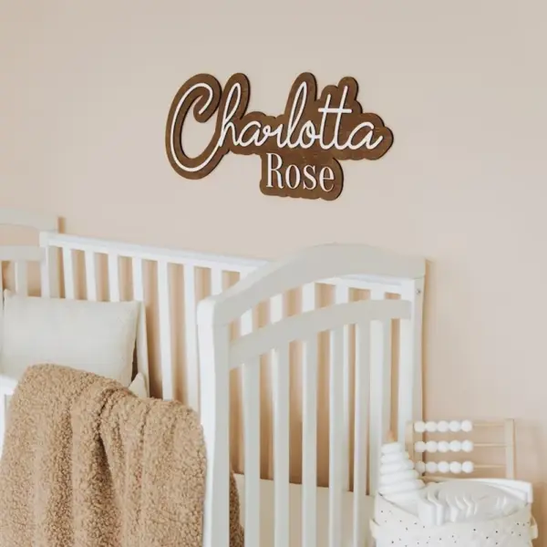 Personalized Wooden Name Sign – Custom Wedding Decor, Birthday Gift, Nursery Plaque, Baby Shower Name Tag or Table Place Card - Image 5