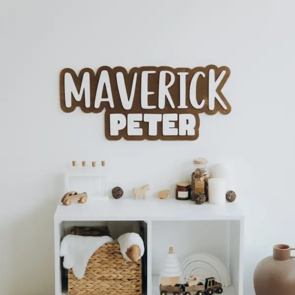 Personalized Wooden Name Sign – Custom Nursery Wall Decor for Kids Room, Baby Shower Gift, or Bedroom Name Plate | Cute Hanging Letters - Image 5