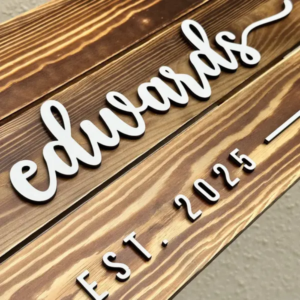 Customizable Rustic Wooden Name Logo Sign – Personalized Solid Wood Office, Family, or Wedding Welcome Wall Decor & Home Gift - Image 2