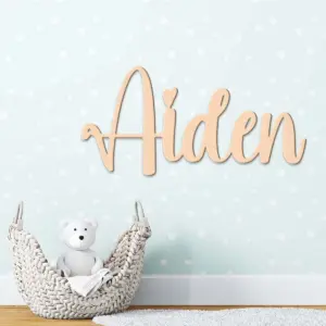 Personalized Unfinished Wooden Name Sign – 1pc Custom Wood Material for Painting, Glitter, and DIY Crafts