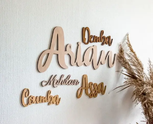 Personalized Wooden Name Sign – Custom First Name Wall Decor for Baby Nursery, Kids Room, or Playroom | Wooden Letters Name Plate for Wall - Image 3